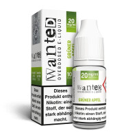 Wanted Overdosed grüner Apfel 10ml Nikotinsalz Liquid 10mg