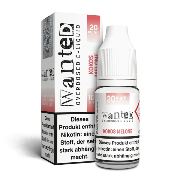 Wanted Overdosed Kokos Melone 10ml Nikotinsalz Liquid 10mg