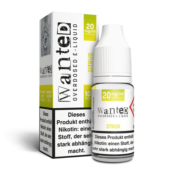 Wanted Overdosed Zitrus 10ml Nikotinsalz Liquid 20mg