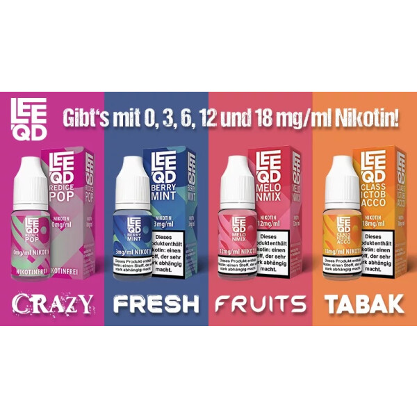 LEEQD Crazy Red Ice Pop 10ml 0mg