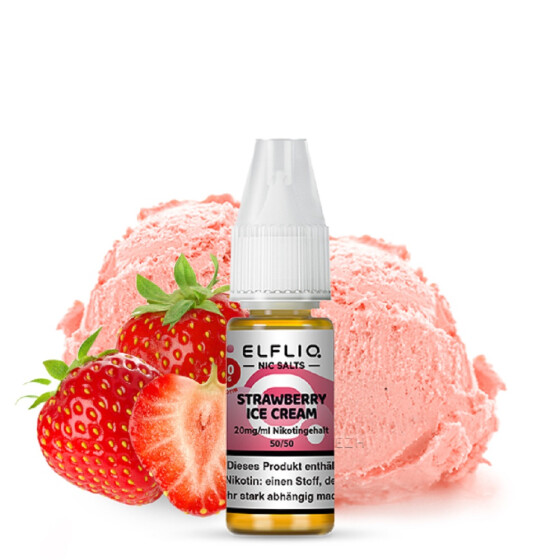 Elfliq by Elfbar Strawberry Ice Cream 10ml Nikotinsalz Liquid