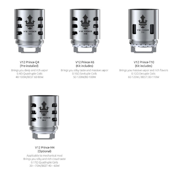 Smok TFV12 Prince Coils 3er Pack V12 Prince-Dual Mesh 0,15 Ohm